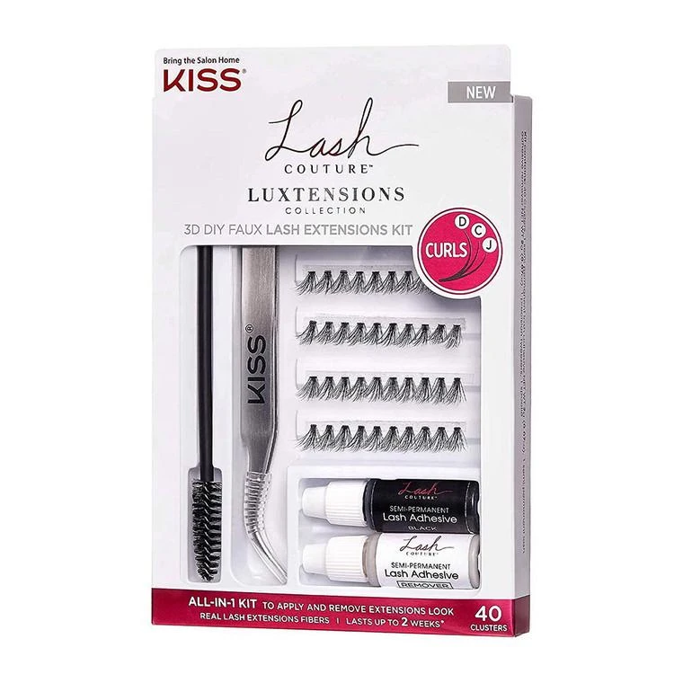 商品Kiss Eye Cosmetics|Kiss Lash Couture Luxtension Cluster Kit, 1 Ea,价格¥45,第1张图片