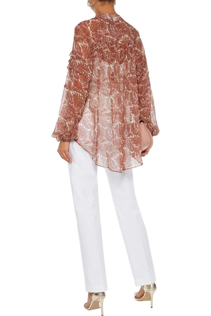 商品ADAM LIPPES|Shirred printed silk-chiffon blouse,价格¥2904,第3张图片详细描述