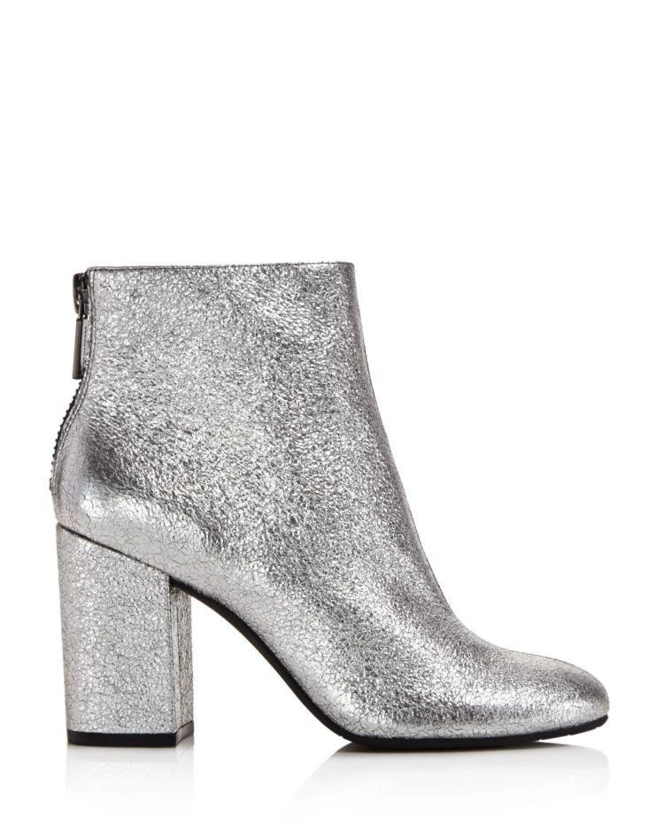 商品Kenneth Cole|Women's Cassandra Leather Two-Tone Metallic Block Heel Booties - 100% Exclusive,价格¥636,第3张图片详细描述