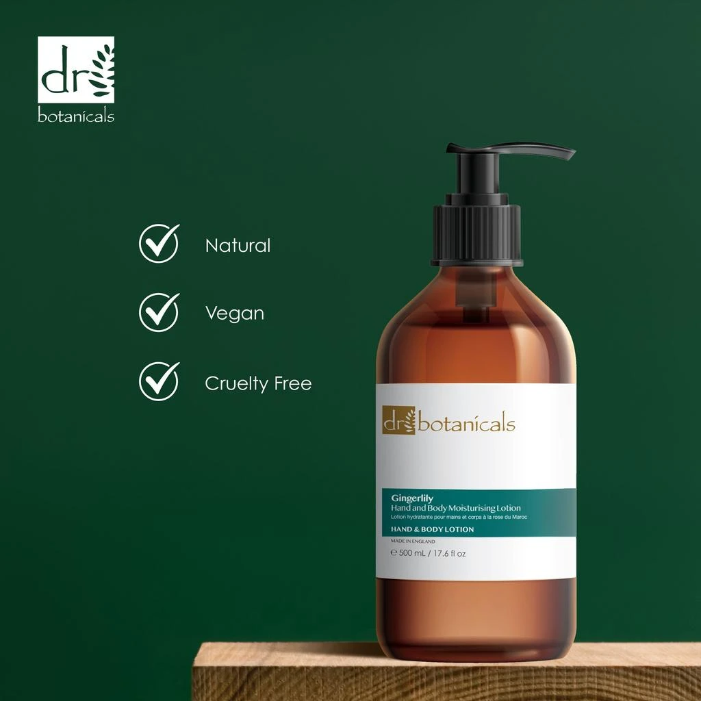 商品Dr. Botanicals|Gingerlily Hand & Body Moisturizing Lotion 500ml Twin Value Savings Pack,价格¥180,第4张图片详细描述