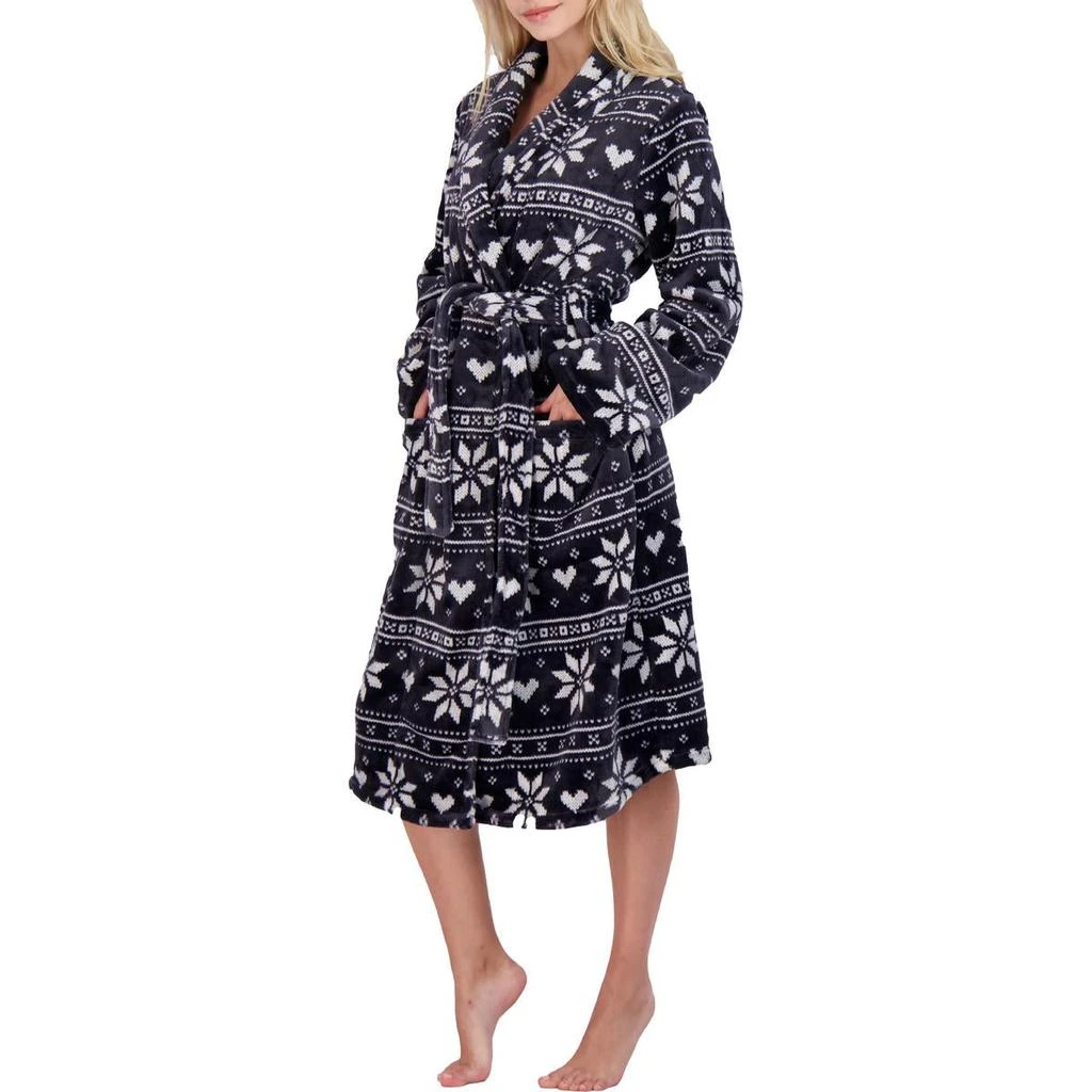 商品P.J. Salvage|PJ Salvage Women's Printed Mid-Length Belted Plush Robe,价格¥92,第1张图片