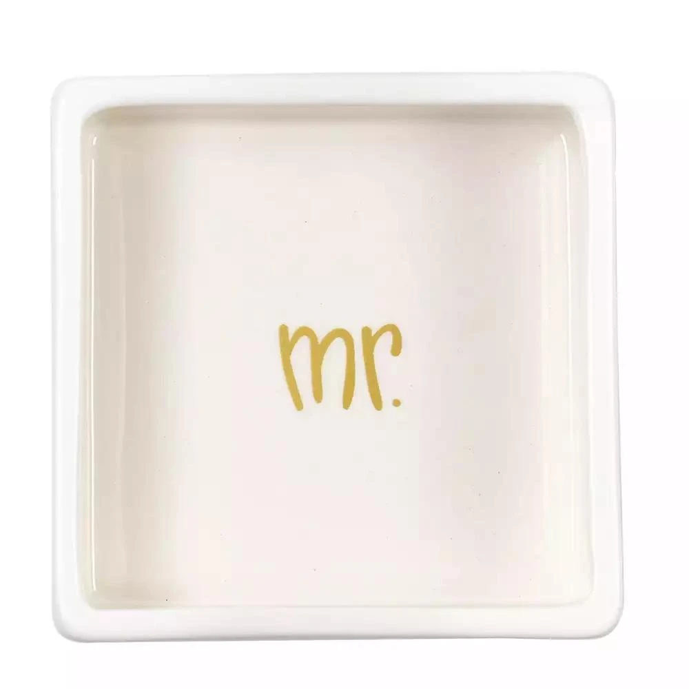 商品Coton Colors|by Laura Johnson Mr. and Mrs. Square Trinket Bowl Set/2,价格¥172,第3张图片详细描述