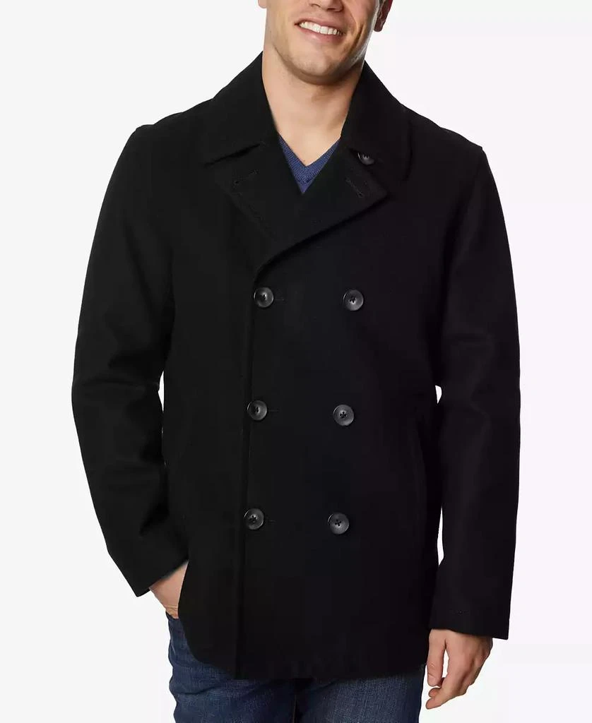 商品Nautica|Men's Three-Button Pea Coat,价格¥667,第1张图片