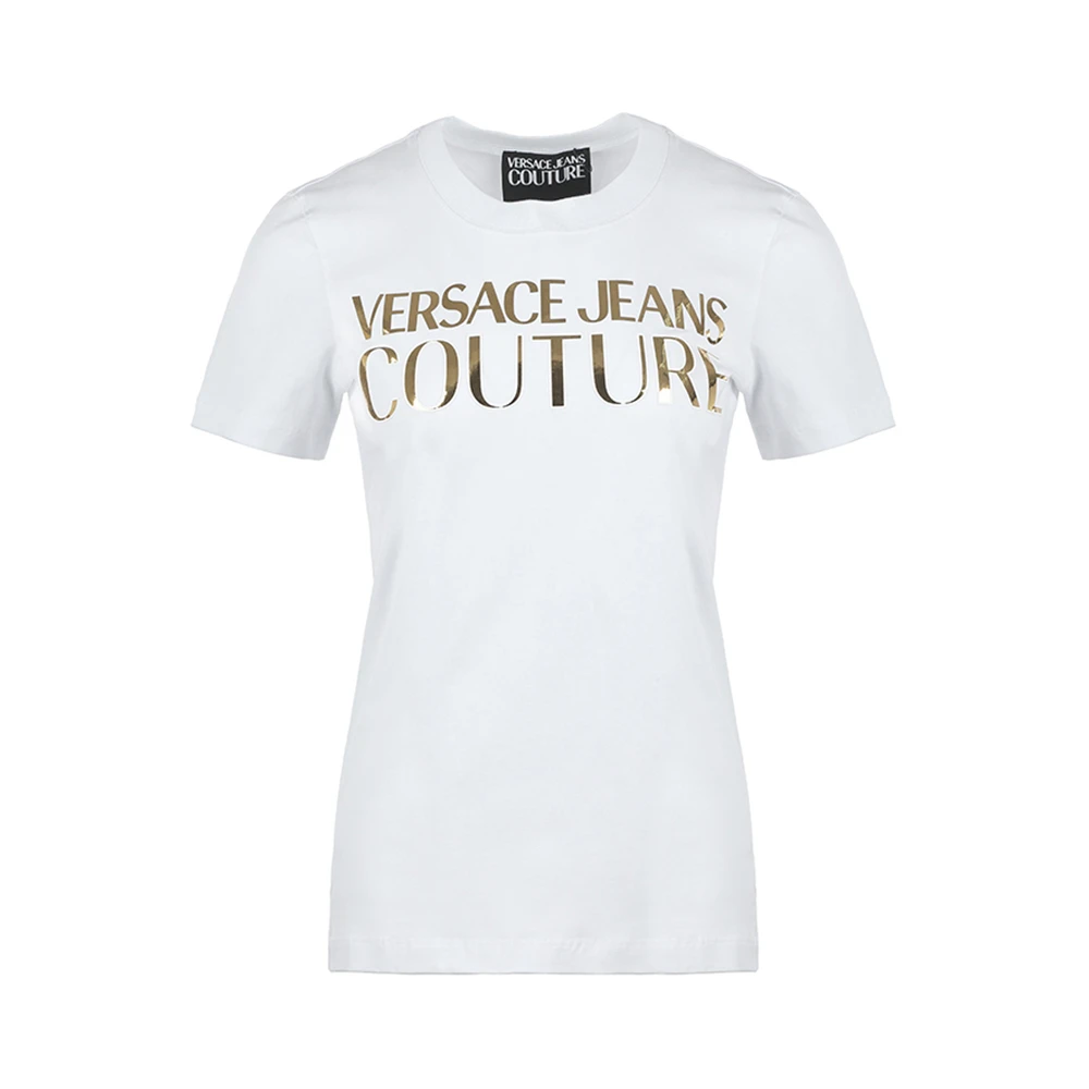 商品[国内直发] Versace|VERSACE JEANS COUTURE 白色女士T恤 72HAHG01-CJ02G-G03,价格¥1042,第1张图片