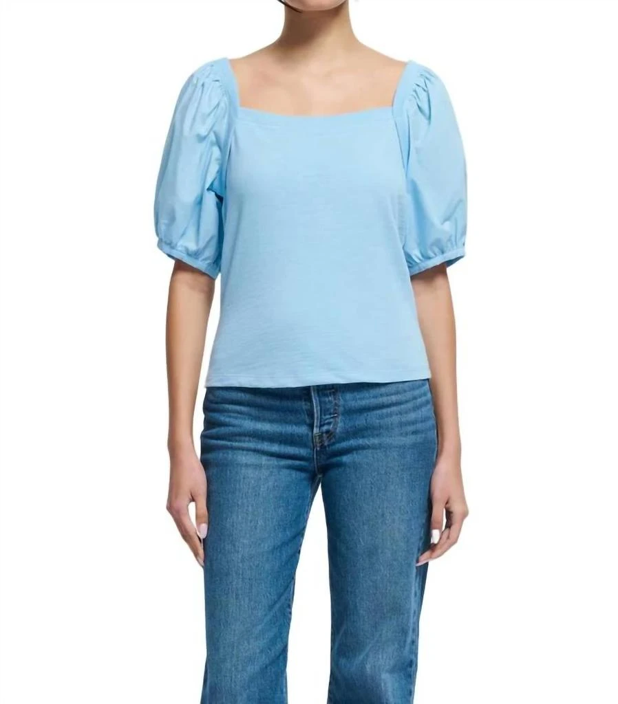 商品Nation LTD|Naya Puff Sleeve Top In Powder Blue,价格¥716,第1张图片