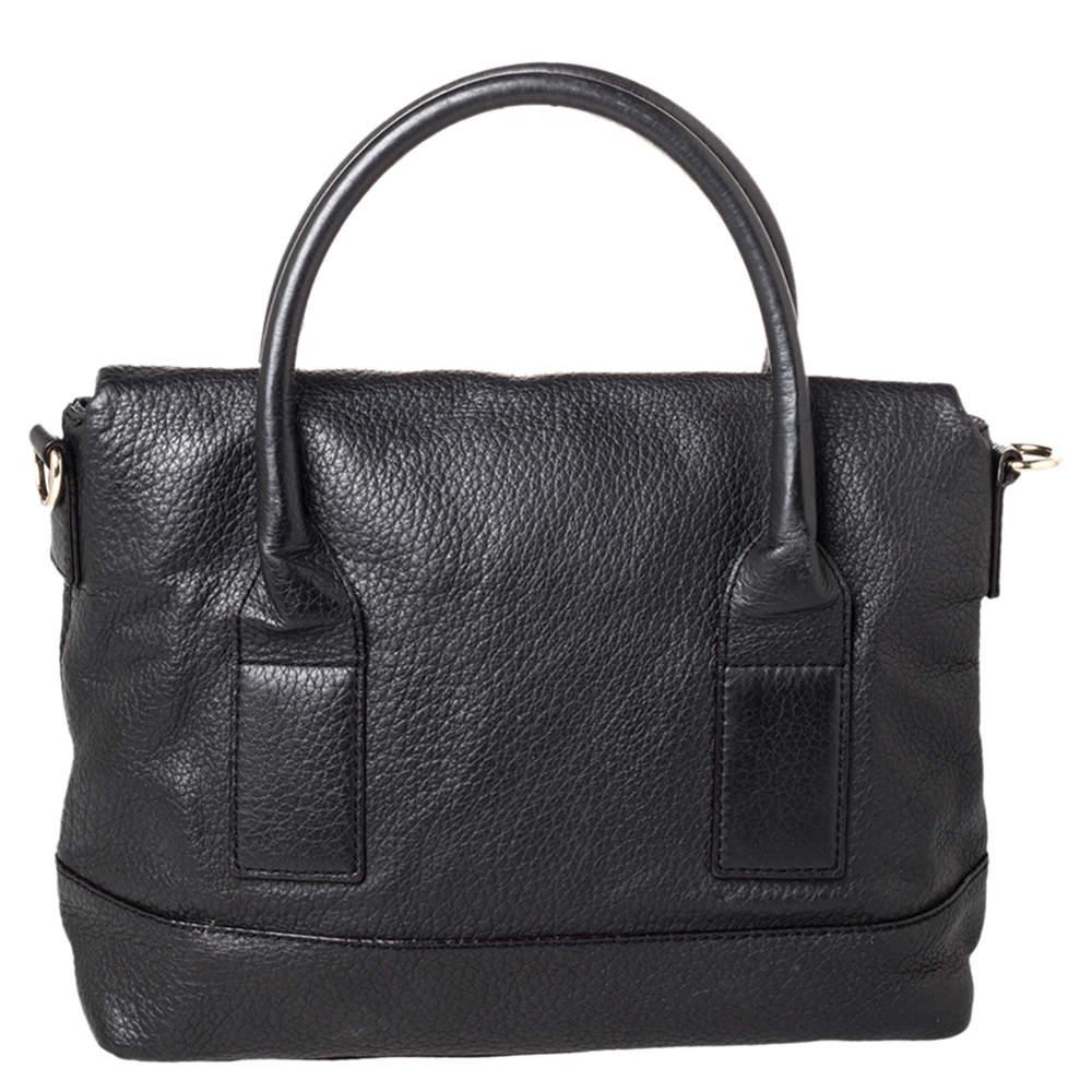 商品[二手商品] Kate Spade|Kate Spade Black Leather Foldover Tote,价格¥1334,第6张图片详细描述