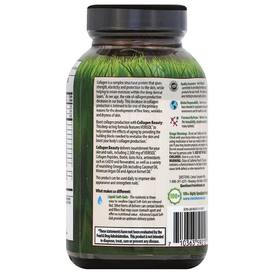 商品Irwin Naturals|Irwin Naturals 液体胶原蛋白,价格¥125,第4张图片详细描述