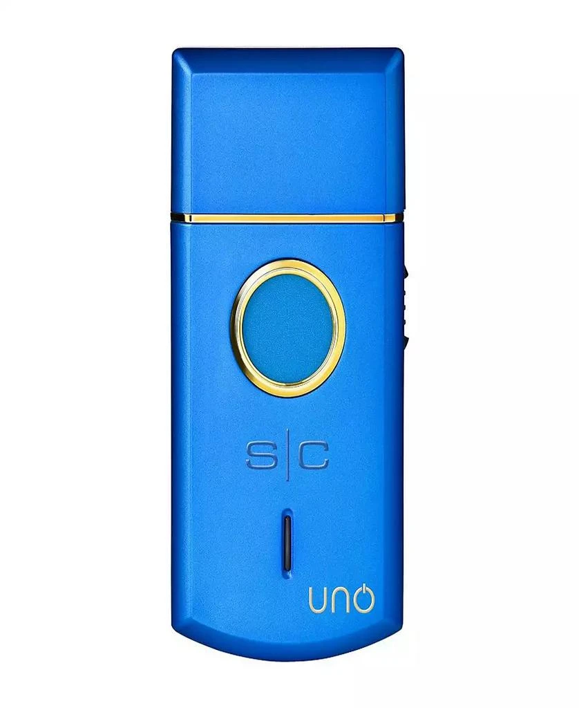 Uno Travel Sized Single USB Rechargeable Mens Foil Shaver with Cap - Blue 商品