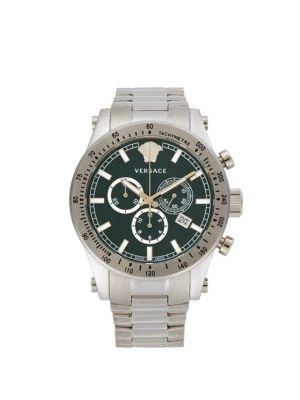 商品Versace|44MM Stainless Steel Chronograph Watch,价格¥4231,第1张图片