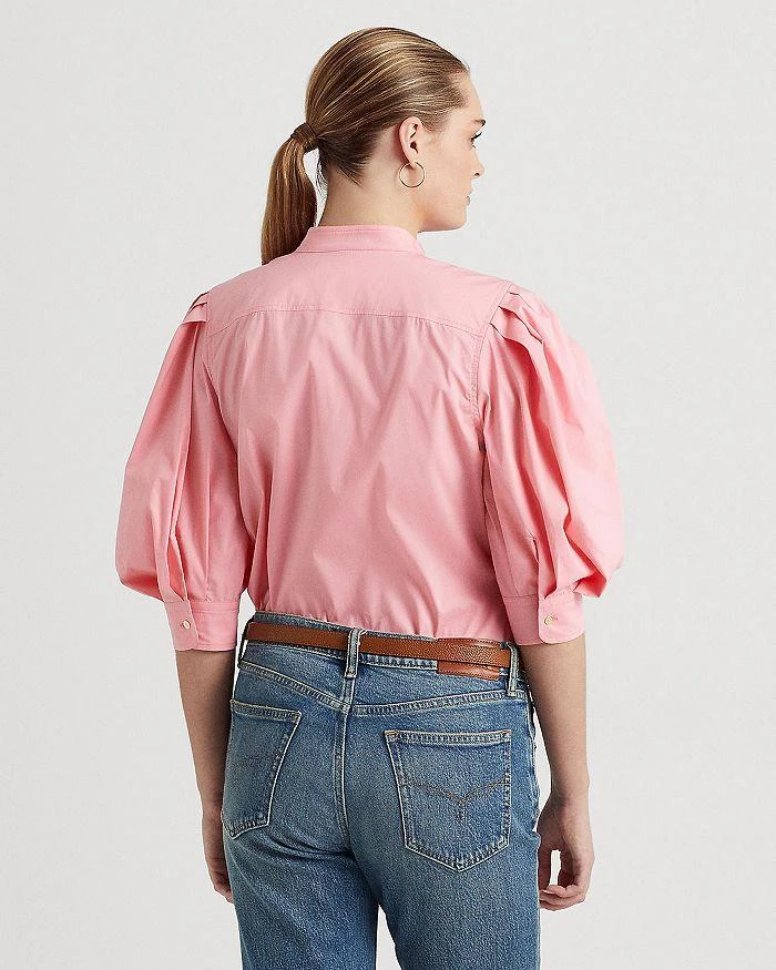 商品Ralph Lauren|Button Front Blouson Sleeve Top,价格¥284,第3张图片详细描述