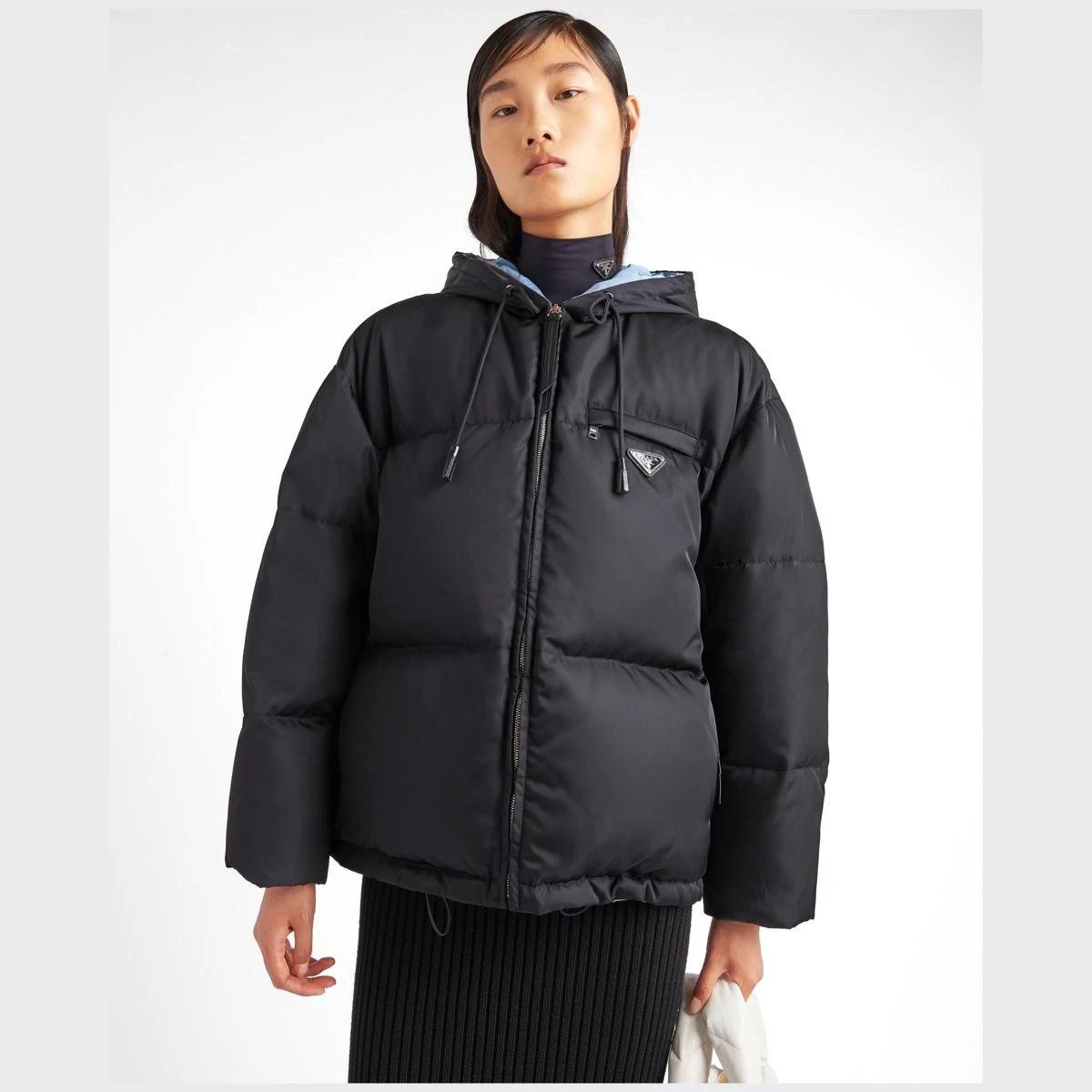 【预售】 普拉达 25秋冬 女士 羽绒服 Re-Nylon 再生尼龙华达呢连帽羽绒外套 29B408_11C9_F0002_S_222  商品