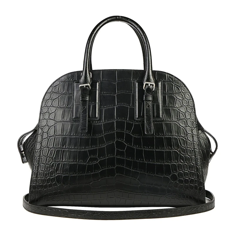 YSL 圣罗兰 女士黑色徽标手提单肩包 500015-DZE0E-1000 商品