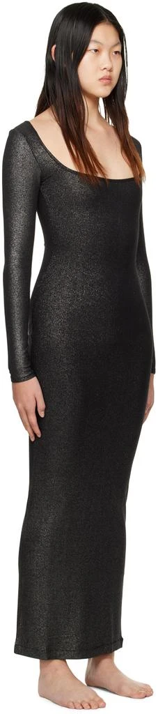 商品SKIMS|Black Soft Lounge Shimmer Long Sleeve Maxi Dress,价格¥511,第2张图片详细描述