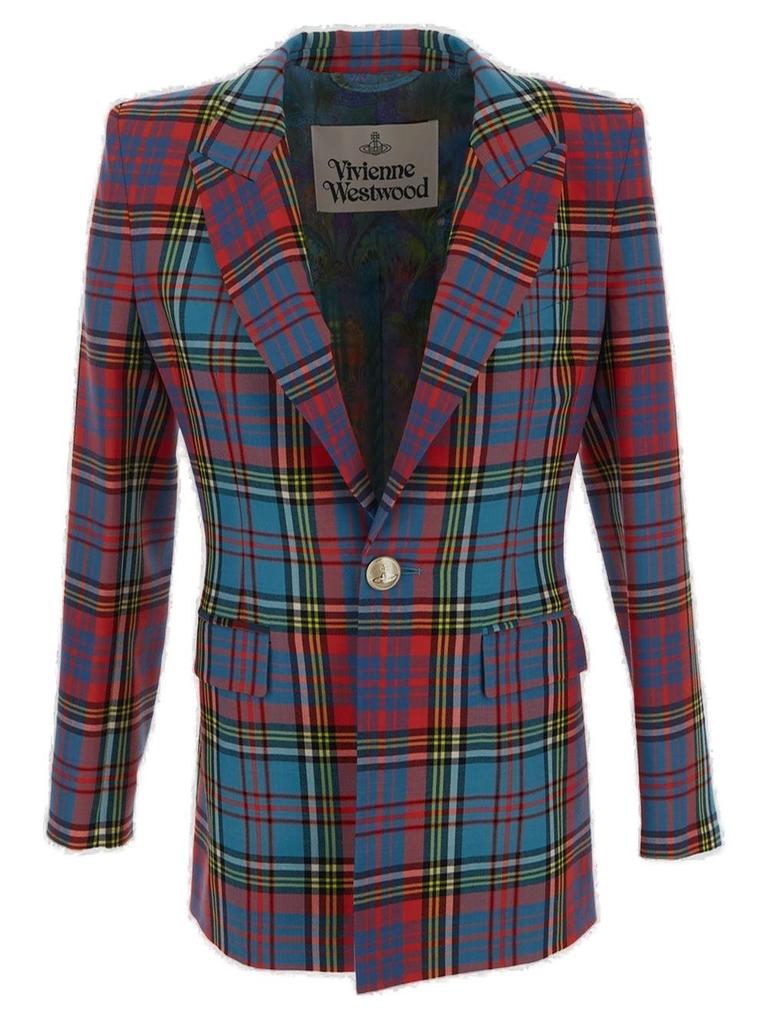 Vivienne Westwood Checked Single-Breasted Blazer商品第1张图片规格展示
