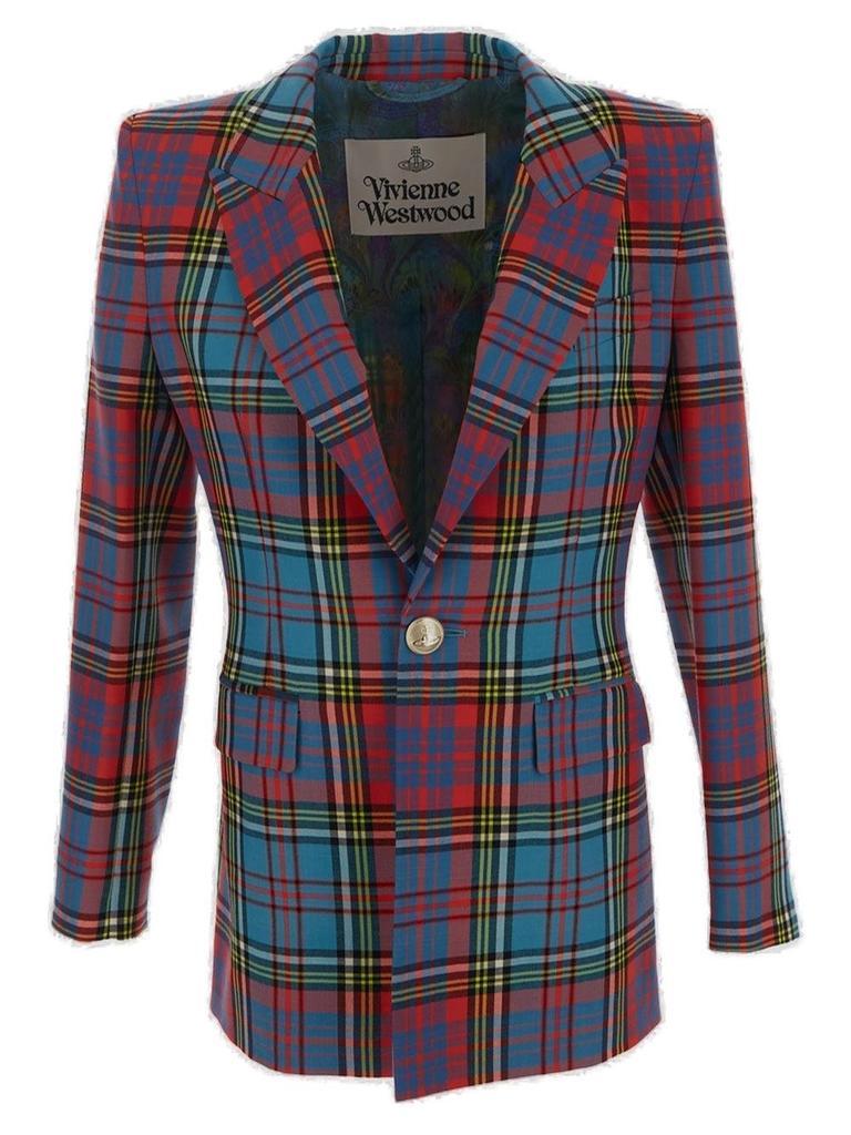 商品Vivienne Westwood|Vivienne Westwood Checked Single-Breasted Blazer,价格¥4775,第1张图片