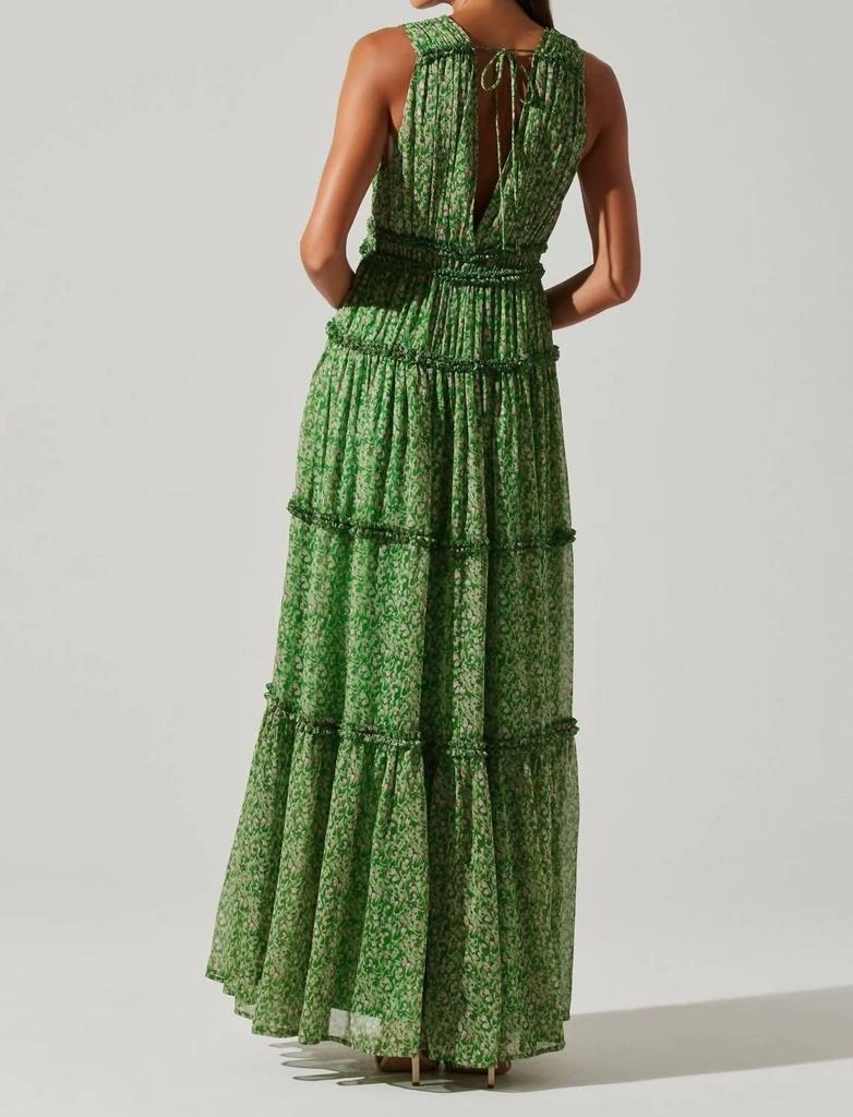 商品ASTR|Edessa Dress In Green/pink Floral,价格¥966,第4张图片详细描述