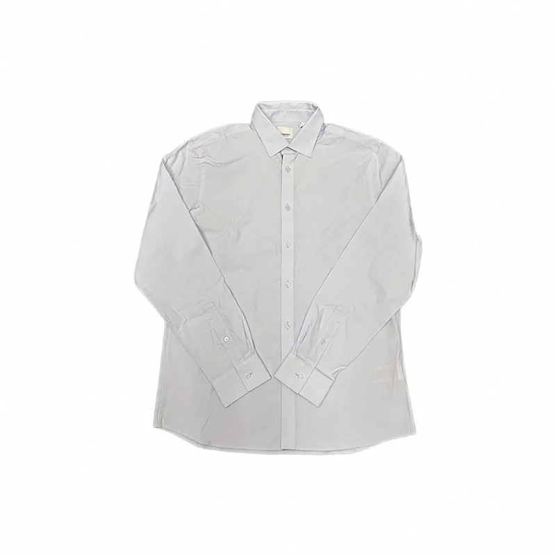 Burberry/博柏利 男士浅蓝色棉质纯色单排扣长袖衬衫 商品