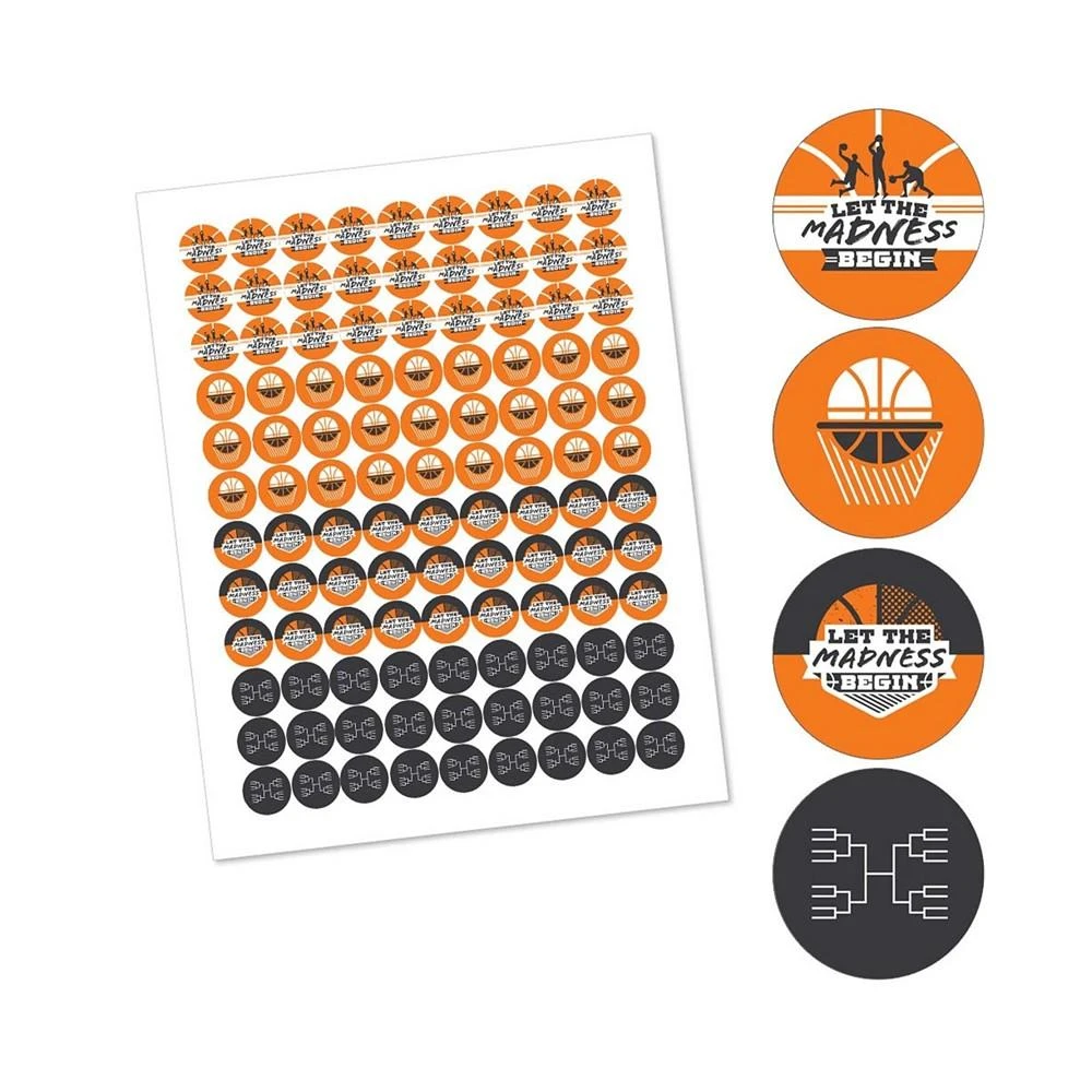 商品Big Dot of Happiness|Basketball - Let the Madness Begin - Round Candy Sticker Favors (1 sheet of 108),价格¥83,第3张图片详细描述