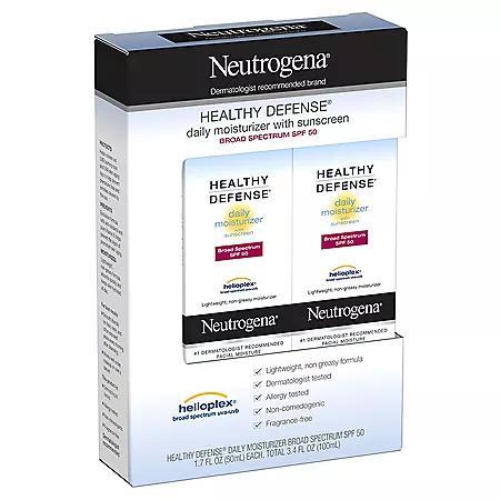 商品Neutrogena|Healthy Defense 保湿防晒乳SPF50(1.7 fl. oz.2支),价格¥138,第4张图片详细描述