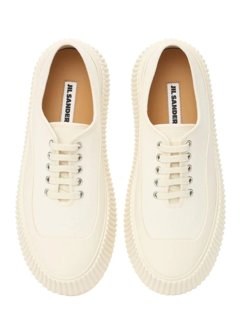 商品Jil Sander|40mm Vulcanized Cotton Canvas Sneakers,价格¥5104,第5张图片详细描述