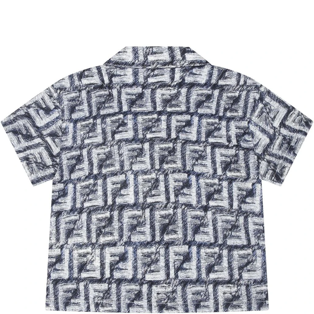 商品Fendi|Blue Shirt For Baby Boy With Iconic Ff,价格¥3658,第2张图片详细描述