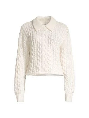 商品525 America|Cable-Knit Polo Sweater,价格¥1021,第5张图片详细描述