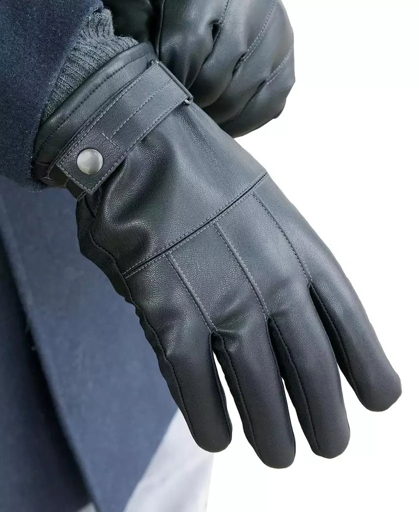 商品Isotoner Signature|Men's Touchscreen Insulated Gloves with Knit Cuffs,价格¥187,第4张图片详细描述