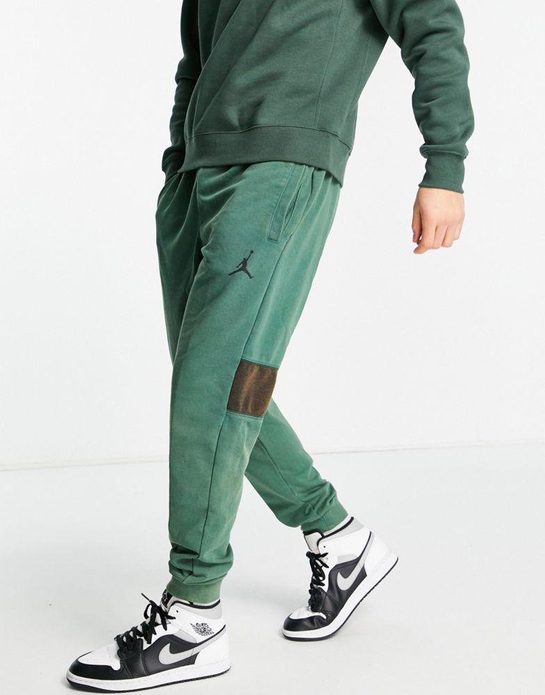 Jordan fleece cuffed joggers in washed green商品第4张图片规格展示
