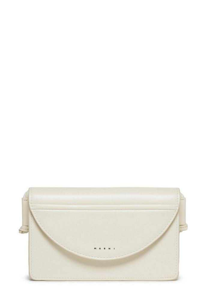 【関税&送料込】Marni Bags White Small white leather Museo hobo bag with patches | Marni