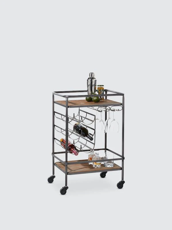 商品Graydon Living|Industrial Wine Rack Bar Cart,价格¥1991,第1张图片