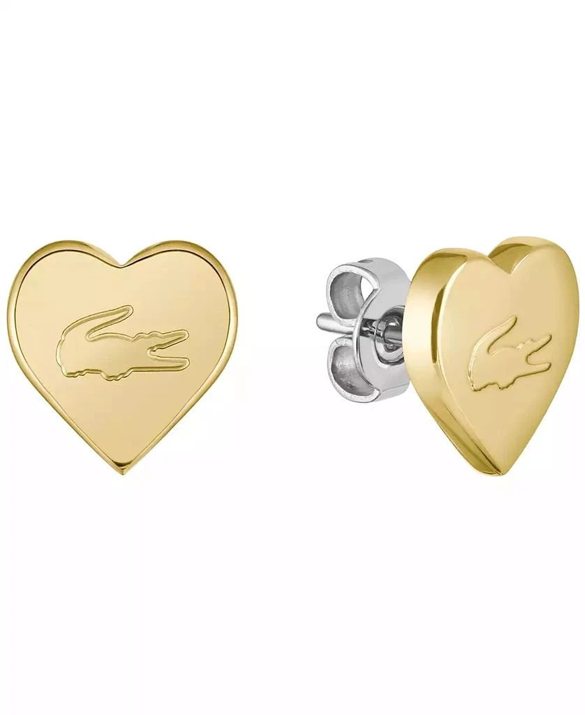 商品Lacoste|Women's Love My Croc Yellow Gold IP Plated Earrings,价格¥389,第1张图片