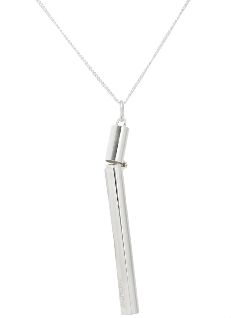 ambush cigarette necklace Silver Flame Cig Case With apparel created as a can AMBUSH Cigarette Pendant Necklace