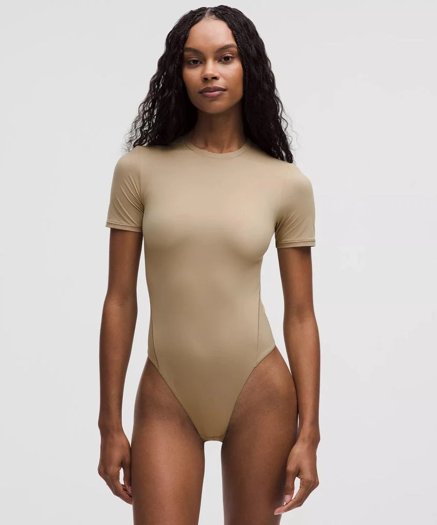 Wundermost Ultra-Soft Nulu Short-Sleeve Crew Thong Bodysuit 商品