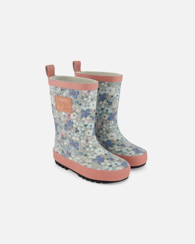 商品Deux par Deux|Rain Boots Baby Blue Printed Watercolor Flowers,价格¥366,第3张图片详细描述