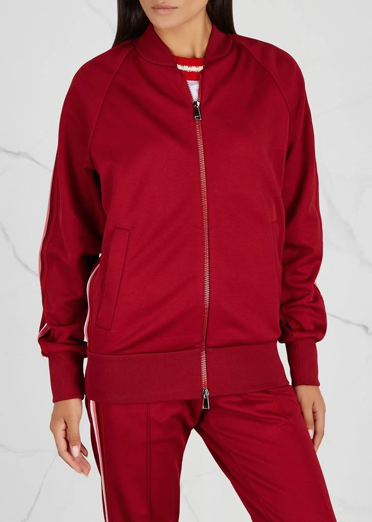 商品Moncler|Dark red striped jersey track jacket,价格¥5496,第2张图片详细描述