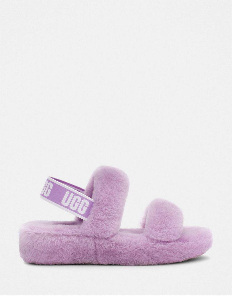 商品UGG|UGG Oh Yeah double strap flat sandals in lilac bloom,价格¥549,第1张图片