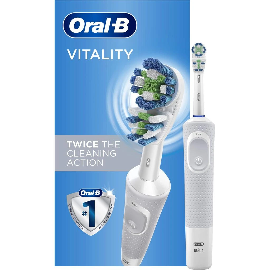商品Oral-B|Oral-B Vitality Dual Clean Electric Toothbrush, White, 1 Count,价格¥218-¥338,第1张图片