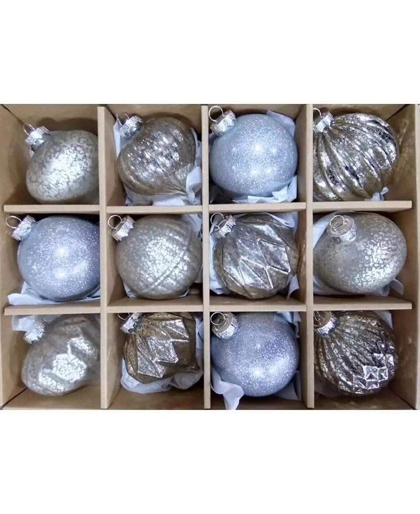 商品Northlight|Champagne Shatterproof 3-Finish Christmas Ornaments,价格¥483,第3张图片详细描述