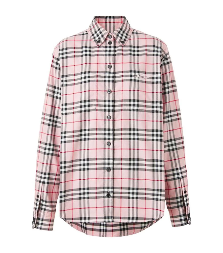 商品Burberry|Oversized Check Shirt,价格¥5345,第1张图片