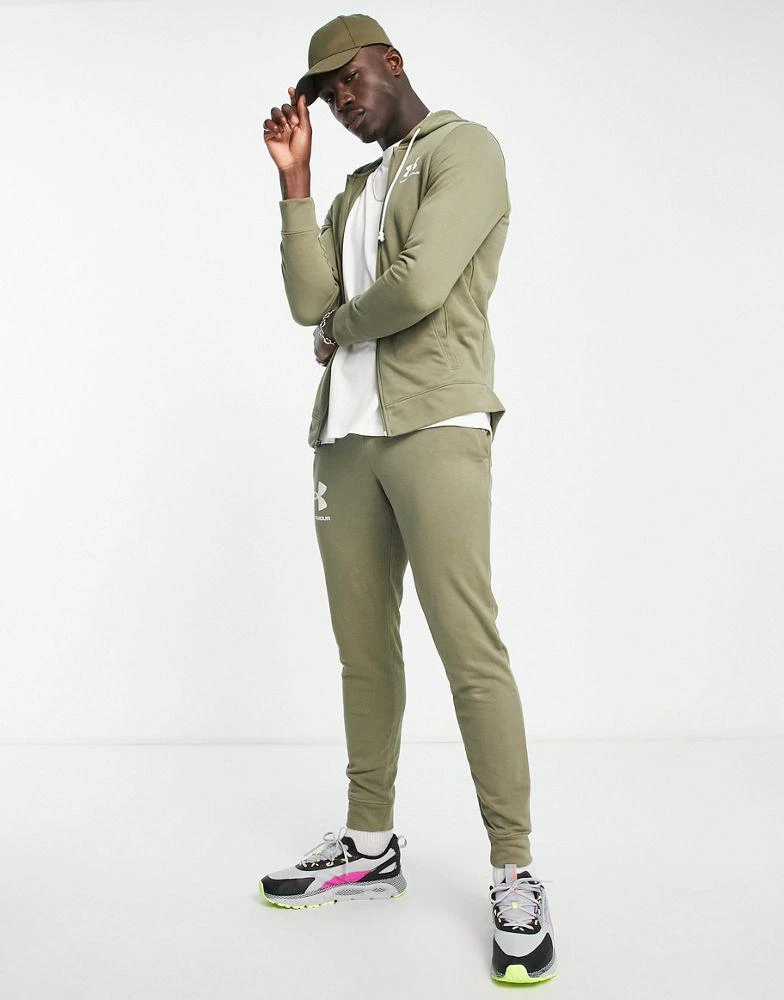 商品Under Armour|Under Armour Rival terry hoodie in khaki,价格¥308,第4张图片详细描述