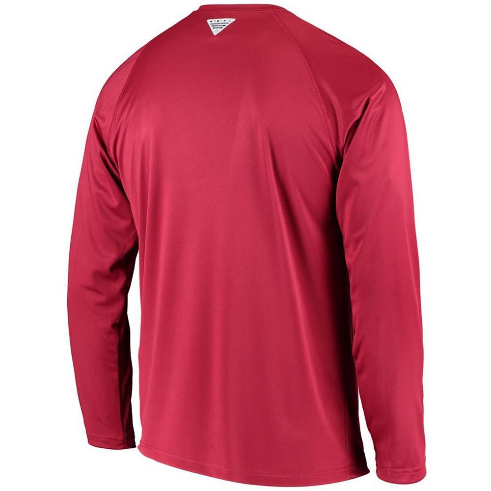 商品Columbia|Men's PFG Garnet South Carolina Gamecocks Terminal Tackle Omni-Shade Long Sleeve T-shirt,价格¥296,第6张图片详细描述