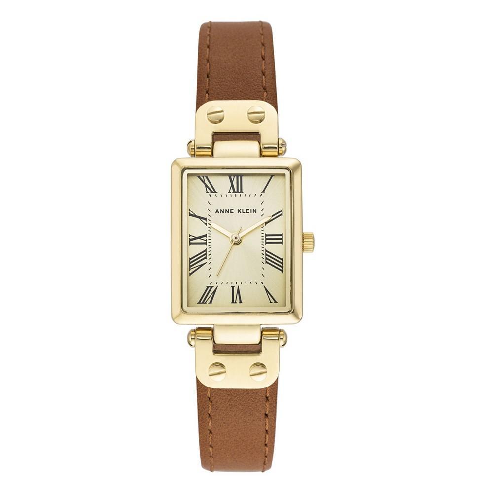 商品Anne Klein|Women's Brown Leather Strap Watch 21.5mm,价格¥286,第1张图片
