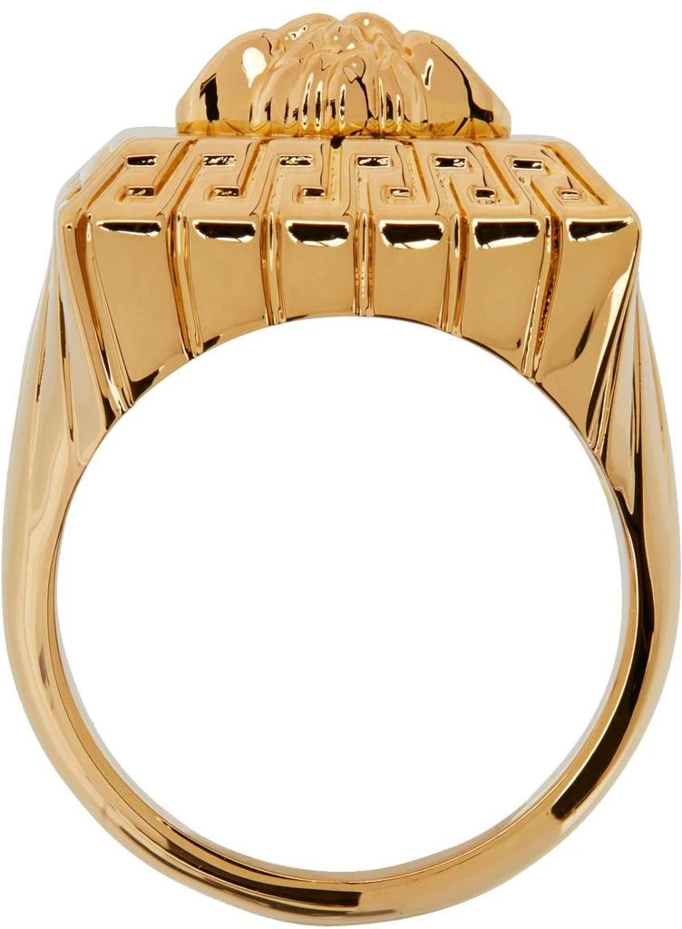 商品Versace|Gold Medusa Square Ring,价格¥1080,第2张图片详细描述