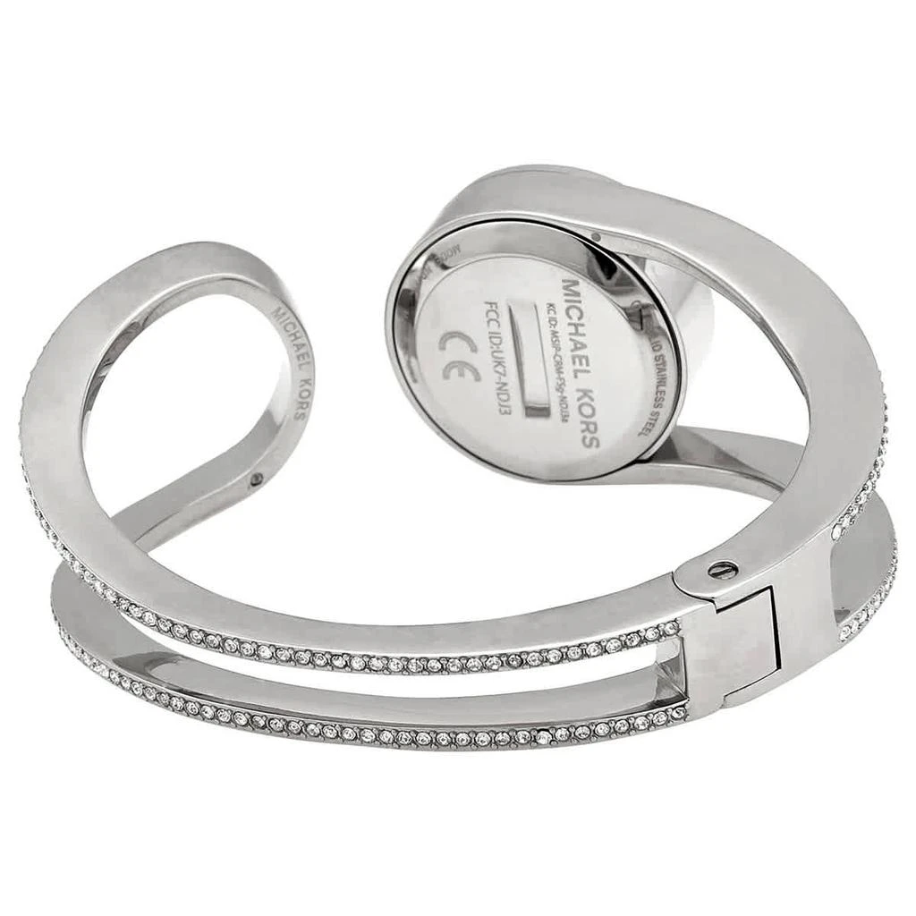 商品Michael Kors|Michael Kors Silver Crystal Hinged Bangle,价格¥369,第3张图片详细描述