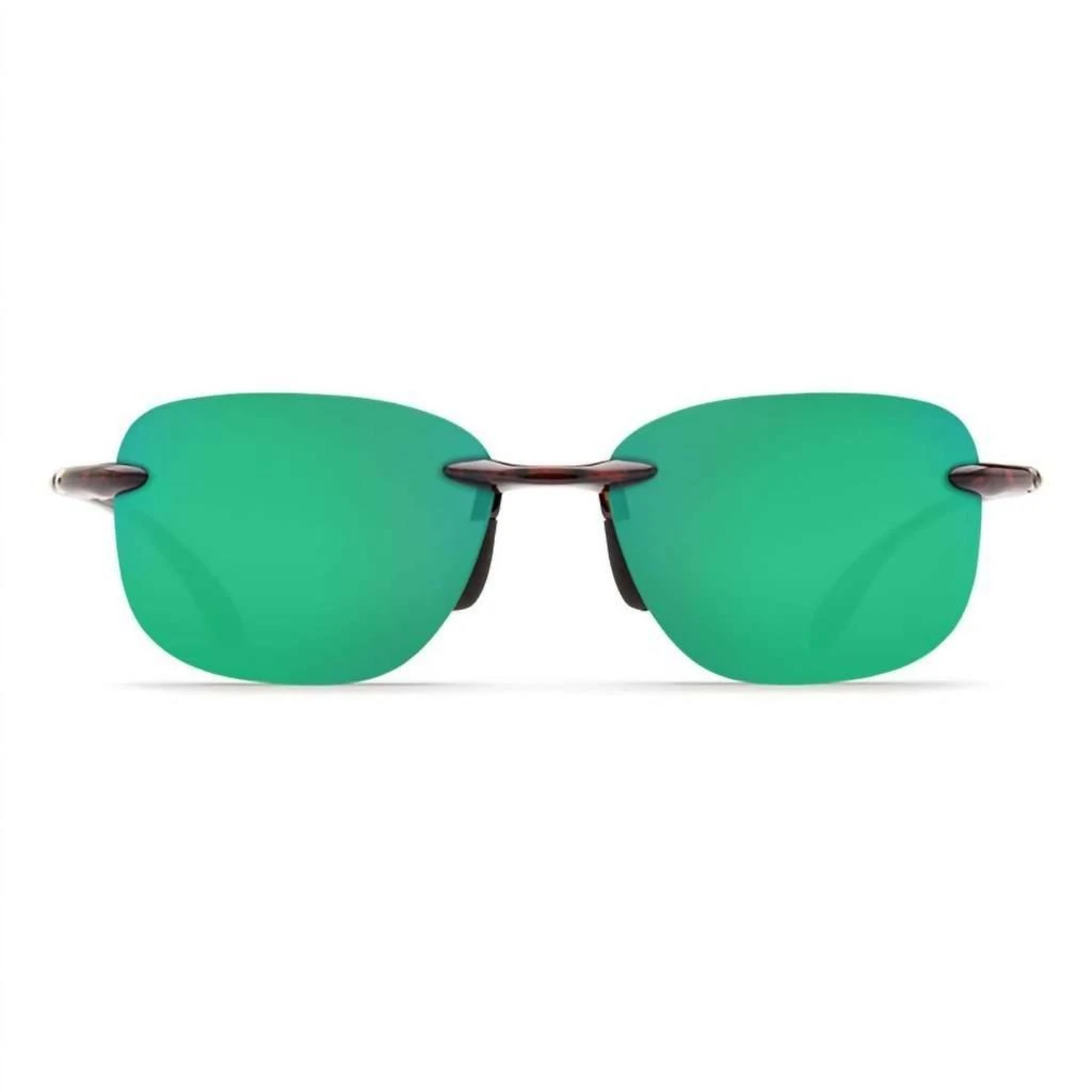 商品Costa Del Mar|Men's Seagrove Sunglasses In Shiny Tort Green Mirror, Green Mirror,价格¥1284,第1张图片