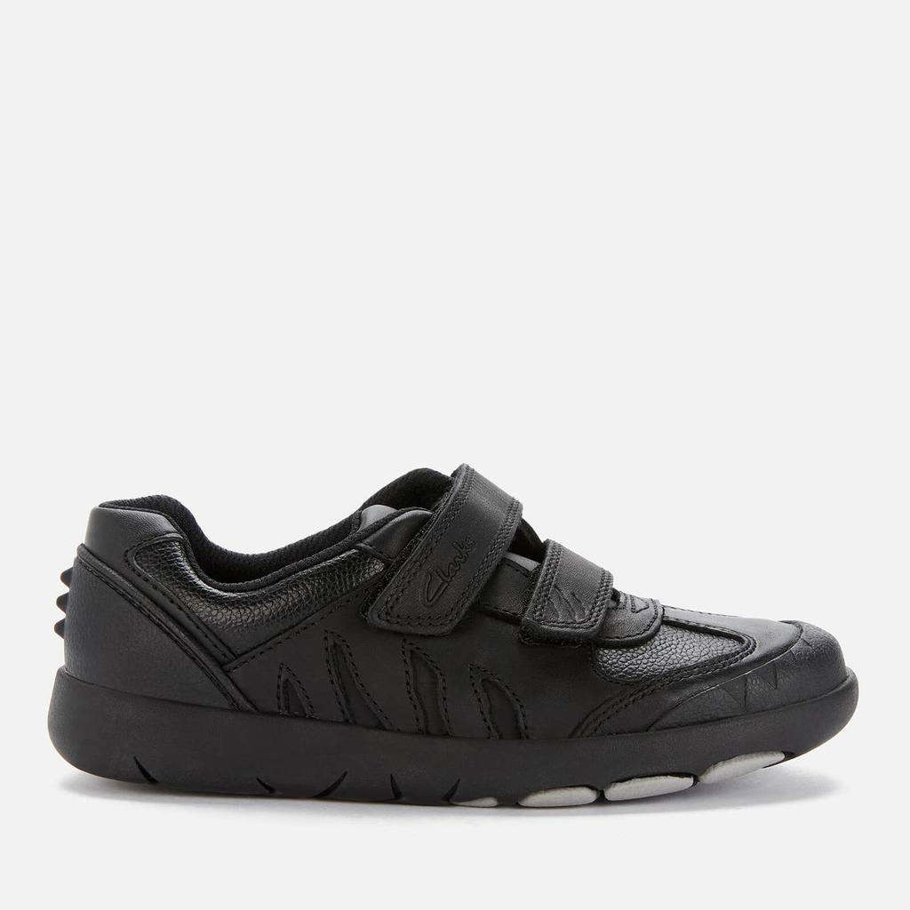 Clarks Kids' Rex Stride School Shoes - Black Leather商品第1张图片规格展示