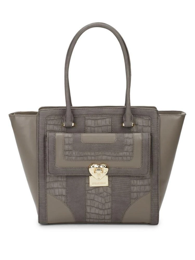 商品Moschino|Zip Faux Leather Tote,价格¥1062,第1张图片