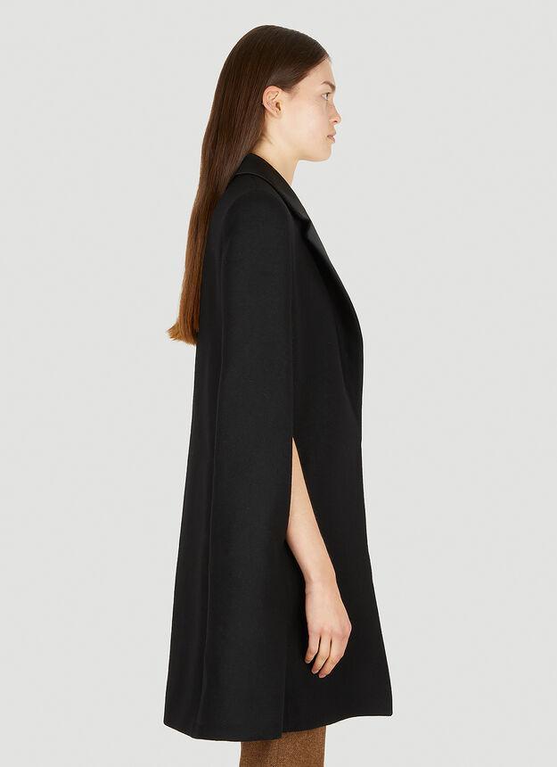 商品Yves Saint Laurent|Tuxedo Cape in Black,价格¥26411,第5张图片详细描述