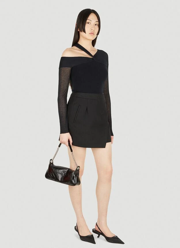 商品Helmut Lang|Twist Long Sleeve Top in Black,价格¥1127,第2张图片详细描述