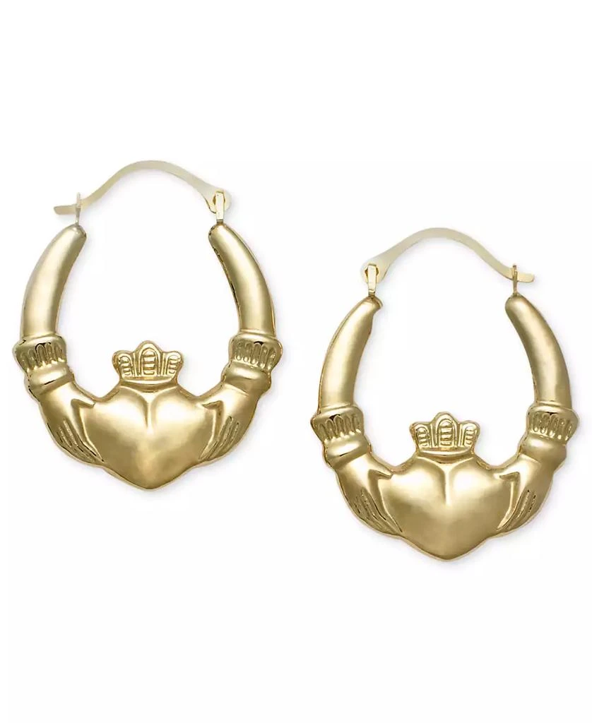 商品Macy's|10k Gold Earrings, Claddagh Hoops,价格¥540,第1张图片